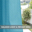 HolidayIdeas 4 Panels Linen Outdoor Curtains for Patio Waterproof-Teal Outside Curtains 54"x 84"-Indoor/Outdoor Curtains Weatherproof, Privacy for Pergola, Porch, Gazebo, Living Room, Backyard by CozyNest Decor