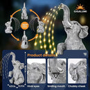 GIGALUMI Solar Garden Decor Watering Elephant Statues Outdoor, Birthday Gifts for Women Mom Grandma Senior Elder, Elephant Ornament for Balcony, Garden, Patio, Yard, Lawn (Twinkling Lights Only) by GreenHaven Gardens