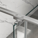 50-54"W x 74"H Pivot Shower Door with 5/16" Tempered Glass - Brushed Nickel Finish by HouseOfZazla