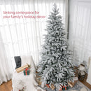 HOMCOM 8ft Snow Flocked Artificial Christmas Tree