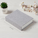 Photo Album 5x7 with Writing Space Linen Cover 5x7 Photo Album Book Holds 30 Photos Ideal for Wedding Theme-Album and Baby Photo Albums (Gray,30 Pockets) by TinyTreasures Baby Boutique