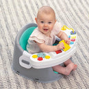 Infantino Music & Lights 3-in-1 Discovery Seat & Booster, Toddler Booster Seat for Dining Table or Kitchen Chair, Baby Activity Center & Snack Tray, Teal by TinyTreasures Baby Boutique