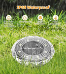 Solar Ground Lights,10 Pack Solar Powered Pathway Lights Outdoor,15Hrs Lasting,IP65 Waterproof,8 LED Solar Disk Light for Patio Driveway Walkway Garden Lawn Path Landscape by GreenHaven Gardens