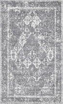 Unique Loom Rosso Collection Vintage, Traditional, Bohemian, Geometric, Distressed, Southwestern Area Rug, 5' 0" x 8' 0", Gray/Ivory by CozyNest Decor