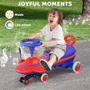 Kids Electric Ride On Car 12V - Electric Wiggle Car with Rechargeable Battery, LED Lights & Music,Anti-Rollover for Boys Girls Ages 3-8, Indoor/Outdoor Toy Vehicle up to 150 lbs by TinyTreasures Baby Boutique
