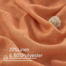 LAMIT Burnt Orange Sheer Linen Curtains, 84 inch Light Filtering Semi Sheer Panels Bronze Grommet Farmhouse Rust Drapes for Living Room/Bedroom, 2 Panels, 52 x 84 Inch by CozyNest Decor