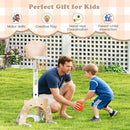 Costzon 3 in 1 Toddler Basketball Hoop, Height Adjustable Kids Sports Center w/Foldable Basketball, Soccer & Golf Game, Indoor Outdoor Activity Playset w/Foldable Rim, Gift for Children Baby Infant by TinyTreasures Baby Boutique