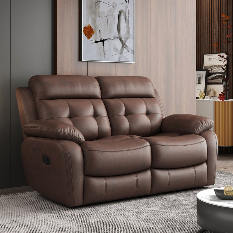 Genuine Leather Non-Power Reclining LVST-Brown