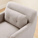 Modern Accent Chair with Terry Fabric, Upholstered Armchair with Spring Package Cushion & Solid Wood Frame, Comfy Lounge Chair for Living Room, Bedroom, or Reading Corner, Terry, Camel by CozyNest Decor