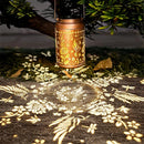 Outdoor Solar Waterproof Lantern Bee Garden Decorative Lights Hanging Solar Lights for Patio, Balcony, Backyard, Porch as Gift for Mom and Grandma (Hummingbird Flowers) by GreenHaven Gardens