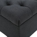 Glouster Contemporary Storage Ottoman with Button Tufted Design by HouseOfZazla