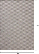 Loloi Amber Lewis Topanga Collection TOP-02 Natural/Silver 2'-3" x 3'-9" Indoor/Outdoor Area Rug by CozyNest Decor