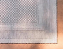 Unique Loom Outdoor Border Collection Area Rug - Soft Border (2'x 6' 1" Runner, Brown/ Ivory) by GreenHaven Gardens