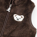 Baby Boys Girls Fleece Vest Zip Up Cute Bear Jackets Fuzzy Fall Winter Warm Clothes Newborn Outwear for Toddler Infant by TinyTreasures Baby Boutique