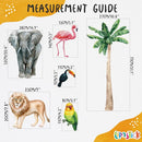 Safari Animal Wall Decals for Kids by Lipastick-Peel and Stick Jungle Stickers Giraffe, Elephant, Hippo, Palm Tree, Parrot for Toddlers Room, Nursery, Playroom, Classroom, Daycare Decor Art- L Size by TinyTreasures Baby Boutique