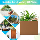 FENCY Metal Planter Box, Large Rectangular Planters for Outdoor Plants, Outdoor Tall Planters with Drainage Holes, Brown Metal Planters (30" L x 12" W x 24" H) by CozyNest Decor