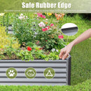 Domi Galvanized Raised Garden Bed, Outdoor Planter Garden Boxes Large Metal Planter Box for Gardening Vegetables Fruits Flowers, Silvery (8x4x1.5ft) by GreenHaven Gardens