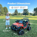 24V Kids Ride on Car, Kids Electric Vehicles Car Ride on Toy Truck for Toddlers w/Remote Control, 400W Motor - Red by TinyTreasures Baby Boutique