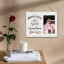 Great Grandma Picture Frame - Great Grandma Gifts, Great Grandma Baby Announcement Photo Frame, World's Best Great Grandma Wooden Frame for Tabletop or Wall Hanging 4x6 Photo by TinyTreasures Baby Boutique