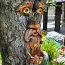 Mood Lab Tree Face Decor - Outdoor Tree Bird Feeder - Old Man Tree Face Decoration - Tree Garden Hugger - Yard Art Statues by GreenHaven Gardens