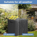 55 Gallon Outdoor Storage Box Waterproof Lockable Resin Deck Box Large, Patio Storage Bin for Pool Accessories Cushion Furniture, Garden Tools, UV-Resistant Outside Delivery Black by CozyNest Decor