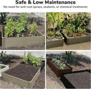 Raised Garden Bed - 4x4 ft Planter Box - Weathered Wood HDPE - No Tools Needed - DIY Kit for Urban Gardening, Flowers, Herbs & Vegetables - Made in The USA by GreenHaven Gardens