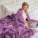 GONAAP Fuzzy Faux Fur Throw Blanket Queen Size Tie-dye Violet Purple Super Soft Cozy Plush Fuzzy Shaggy Blanket for Couch Sofa Bed (Tie-dye Violet Purple, Queen(90"x90")) by CozyNest Decor