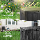 KAMABOKO Deck Box, 35 Gallon Resin Indoor and Outdoor Storage Boxes Waterproof for Garden Tools, Pool Accessories Storage Bench, Patio Furniture and Cushions with Lockable Lid, Black by GreenHaven Gardens
