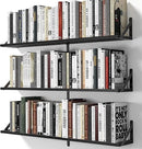 Heimlove Floating Shelves for Wall, 36 Inch Long Wood Floating Bookshelf Set of 3, Wall Mounted Hanging Shelf for Bathroom Bedroom Kitchen, Black by CozyNest Decor