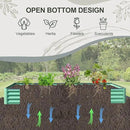 Domi Galvanized Raised Garden Bed, 8x4x1Ft Thickening Metal Planter Box for Vegetables Bottomless for Backyard Outdoor, 1" Deep w/ 228 Gallon Capacity - Green by GreenHaven Gardens