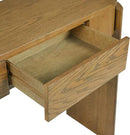 55" Sofa Table with Oval Top and 2 Drawers, Entryway Console Table with Fluted Design for Hallway,Foyer,Entry and Living Room (Fully Assembled-Pine Wood) by CozyNest Decor