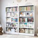 White Bookshelf, 55” Adjustable Tall Metal Bookshelf, 5-Tier Wide Bookshelf with Anti-Tilt Device, Modern Book Cases and Book Shelves for Bedroom, Living Room, Playroom, Study by CozyNest Decor