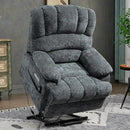 Power Lift Chair with Vibration Massage and Lumbar Heat for Elderly, Electric Recliner Chair Max 155° with Charging Ports, Blue Gray by CozyNest Decor