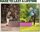 Galvanized Raised Garden Beds Outdoor // 4×2×1 ft (2-Pack) Planter Raised Beds for Gardening, Vegetables, Flowers (Pink) // Large Metal Garden Box by GreenHaven Gardens