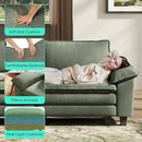 LINSY HOME Oversized Modular Sectional Sofa - 157'' Corduroy Cloud Couch Deep Seat Modular Sofas Soft Modern Comfy Couches for Living Room Apartment Office, Green by CozyNest Decor