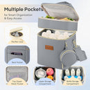 Breastmilk Cooler Bag with Ice Pack & Pacifier Case, Large Double Layer Insulated Baby Bottle Cooler Fits 6 Bottles, Breast Pump Storage Bag for Working Nursing Moms, with Gift Box by TinyTreasures Baby Boutique