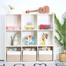 MINTWOOD Design 3-Pack Storage Baskets for Shelves, Playroom and Classroom Basket, Book Decorative Cube Bins, Woven Closet Organizers, Baby Nursery Baskets, Light Brown by CozyNest Decor