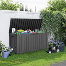 75 Gallon Resin Deck Box, Lockable Patio Outdoor Storage Box for Furniture, Garden Tools and Tools Storage, Waterproof Outside Storage Boxes - Black by GreenHaven Gardens