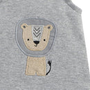 Lambs & Ivy Jungle Safari Gray/Tan/White Nursery 6-Piece Baby Crib Bedding Set by TinyTreasures Baby Boutique