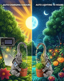 Solar Powered Resin Elephant Garden Statue with Water Fountain Light - Durable Outdoor Decor for Patio and Lawn - Unique Elephant Gift for All Ages by GreenHaven Gardens