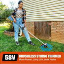 SENIX X5 58V MAX* 2-Piece Cordless Yard Tool Combo Kit with 11“/13" Brushless String Trimmer Weed Wacker,520CFM 3-Speed Leaf Blower,Includes 2.5Ah Battery & Charger (S5K2B1-01) by GreenHaven Gardens