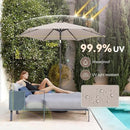 9ft Outdoor Patio Umbrella - Table Umbrella Waterprool UV Protection, Sombrillas de Patio with Push Button Tilt&Crank, Sun Umbrella for Pool, Porch, Garden, Deck, Backyard(Taupe) by GreenHaven Gardens