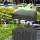 50 Gallon Storage Box, Waterproof Deck Box for Indoor & Outdoor Use, Lockable Pool Storage Bin for Package Delivery, Outdoor Bench for Patio Cushions, Garden Tools, Backyard, Black by CozyNest Decor