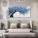 Large Wall Art for Living Room Bedroom Home Office Blue Tree of Life Wall Art Floral Picture Framed Wall Decor Modern Canvas Prints 29x59 In by CozyNest Decor
