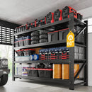 5000LBS Metal Steel Storage Shelves - 60" W Black 4 Tier Heavy Duty Rack Commercial Industrial Shelving with Adjustable Shelf for Basement Garage Warehouse - 60" W x 24" D x 70" H by GreenHaven Gardens
