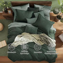Monbix California King Comforter Set - 7 Pieces Cationic Dyeing Deep Forest Bed in a Bag Cal King Bed Sets with Comforter, Sheets, Pillowcases & Shams, Reversible Bedding Comforters Sets (108 * 92) by CozyNest Decor