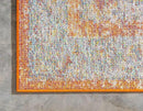 Unique Loom Rosso Collection Vintage, Traditional, Bohemian, Geometric, Distressed, Southwestern Area Rug, 5' 0" x 8' 0", Beige/Orange by CozyNest Decor