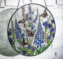 7.8'' Lavender Monarch Butterfly Suncatcher Stained Glass - Monarch Lavender Originally Designed Butterfly Suncatchers for Sun Catchers Indoor Window | Beautiful Gifts for Butterfly Lovers by GreenHaven Gardens