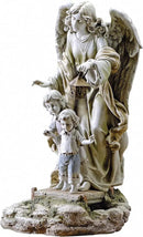 Joseph's Studio by Roman, Solar Guardian Angel Garden Statue, Religious Outdoor Decor by GreenHaven Gardens