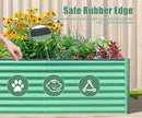Domi Galvanized Raised Garden Bed, Outdoor Planter Garden Boxes Large Metal Planter Box for Gardening Vegetables Fruits Flowers, Green (6x3x2ft) by GreenHaven Gardens